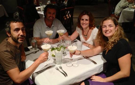 Nosso delicioso jantar na primeira noite em Honolulu, em Oahu, no Havaí